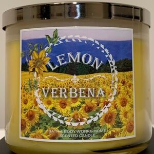 Bath & Body Works Lemon Verbena Scented 3-Wick Candle NEW